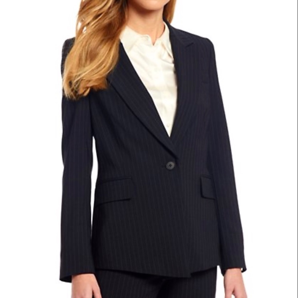 NY&C Black Gray Pinstriped Blazer Jacket NWT